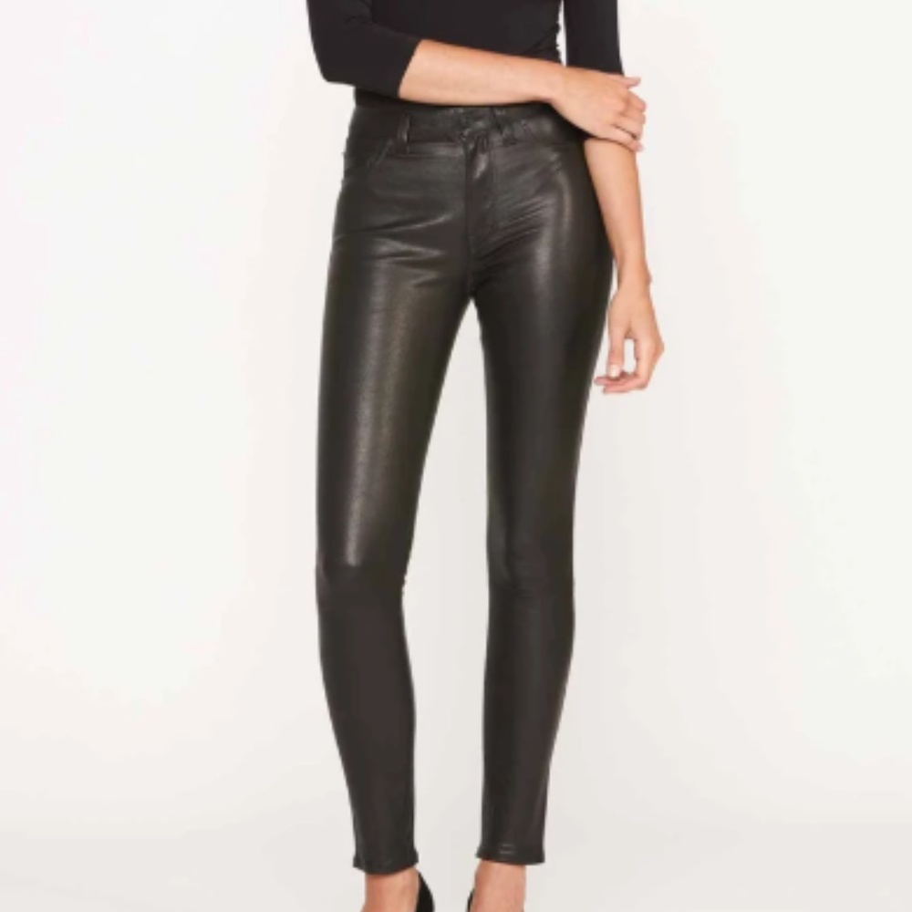 Leather Hudson Barbara High-Rise Super Skinny Pant